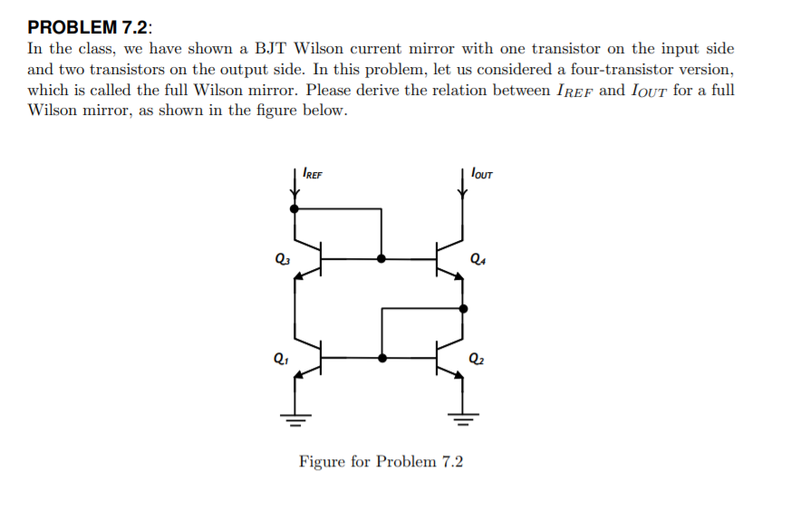 PROBLEM 7.1: A fully differential amplifier (2-input, | Chegg.com