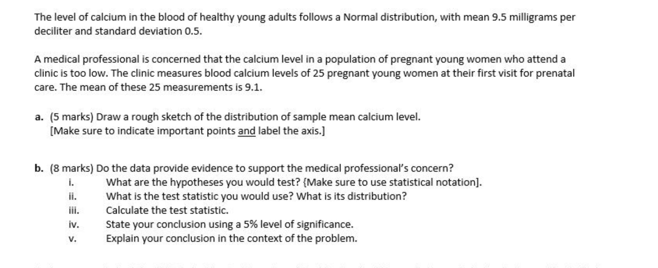 solved-the-level-of-calcium-in-the-blood-of-healthy-young-chegg