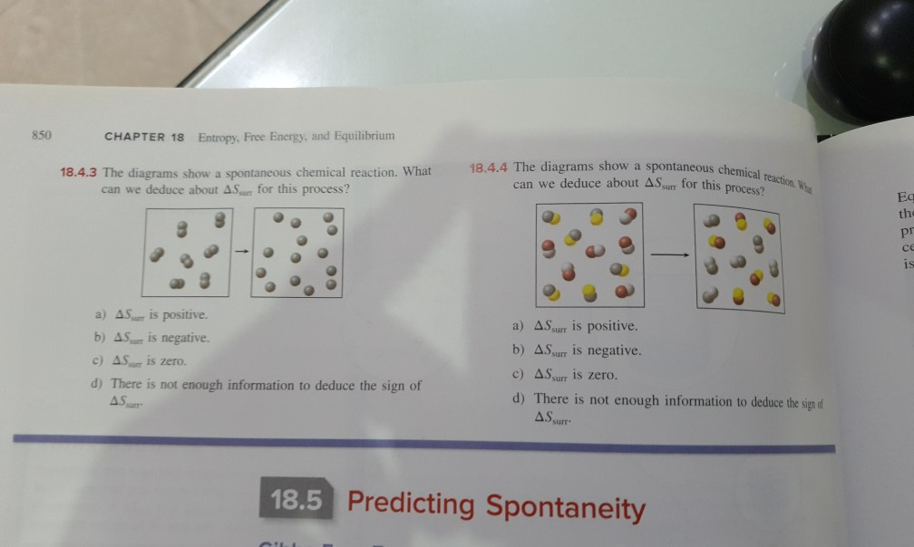 Solved 850 CHAPTER 18 Entropy. Free Energy, and Equilibrium | Chegg.com