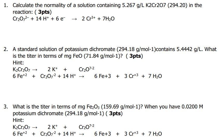 How to Calculate Normality of a Solution