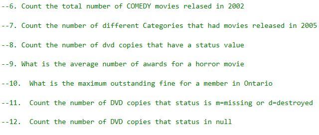 Solved Using the Movie Database write the SQL queries to | Chegg.com