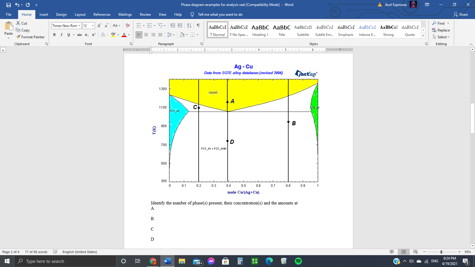 Solved 5.05 Phase diagram examples for analysis real | Chegg.com