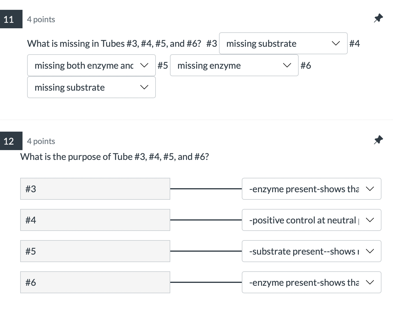 What is missing in Tubes \#3, \#4, \#5, and \#6? \#3 | Chegg.com