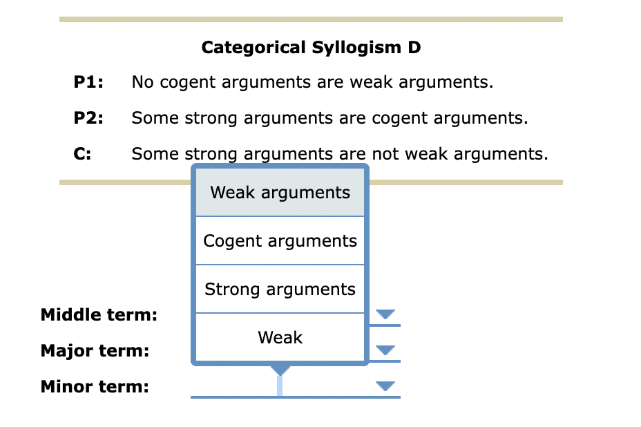 Solved A Categorical Syllogism Is A Deductive Argument | Chegg.com