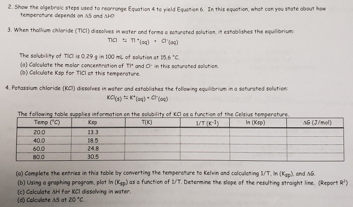 Solved 2 Show The Algebraic Steps Used To Rearrange Chegg Com