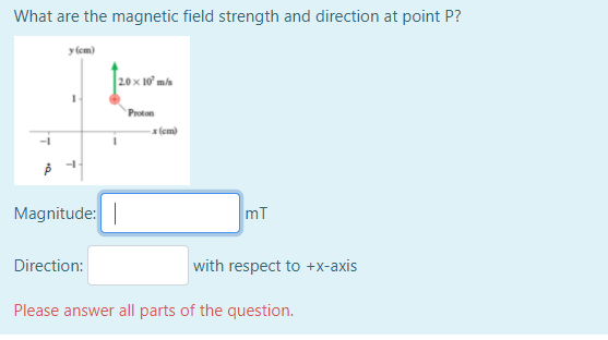 Solved What Are The Magnetic Field Strength And Direction At | Chegg.com