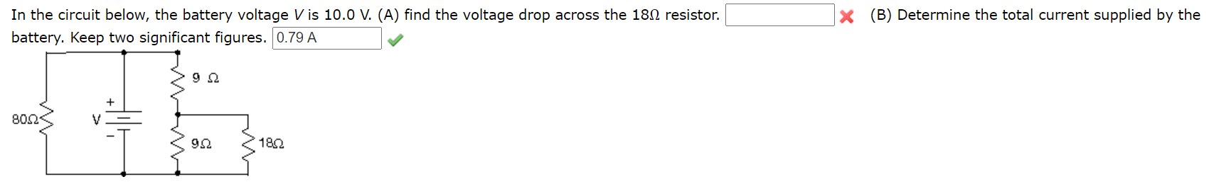 Solved X (B) Determine The Total Current Supplied By The In | Chegg.com