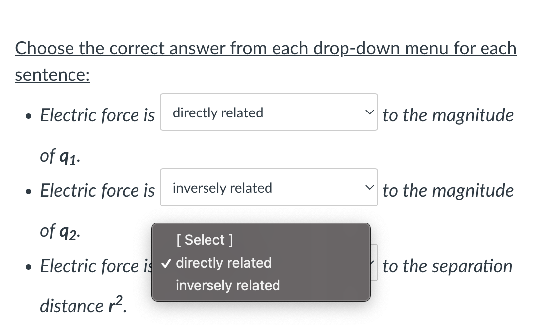 Solved Choose The Correct Answer From Each Drop-down Menu | Chegg.com