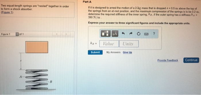 Solved Part A Two equa-length springs are "nested" together | Chegg.com