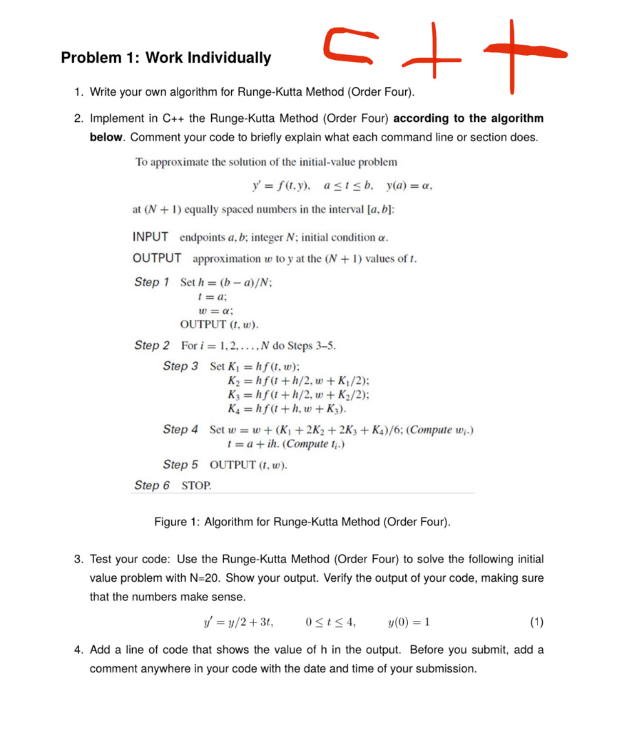 Solved Problem 1: Work Individually 1. Write your own | Chegg.com