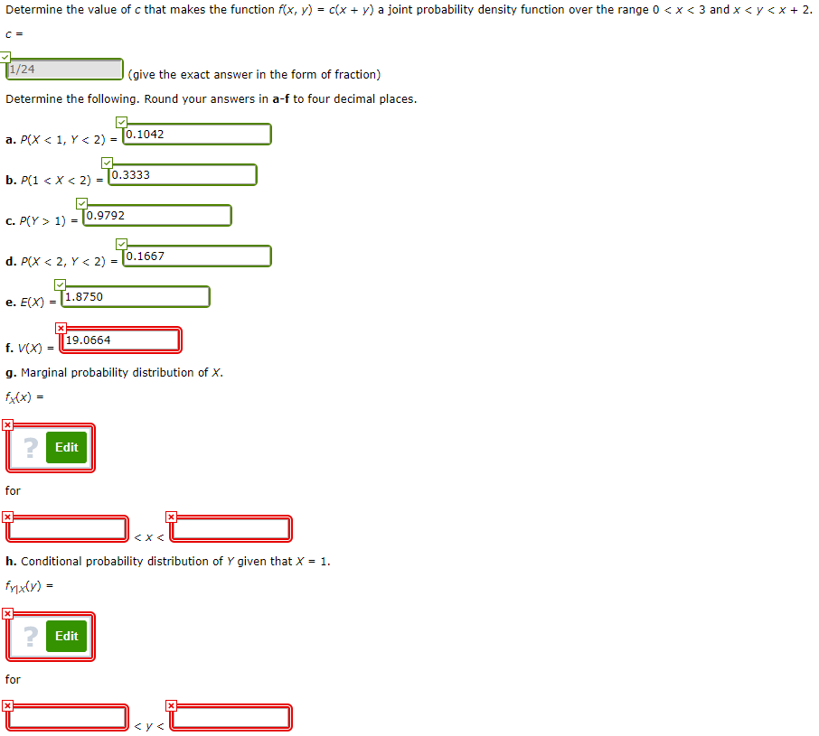 Solved Question Determine The Value Of C That Makes The Chegg Com