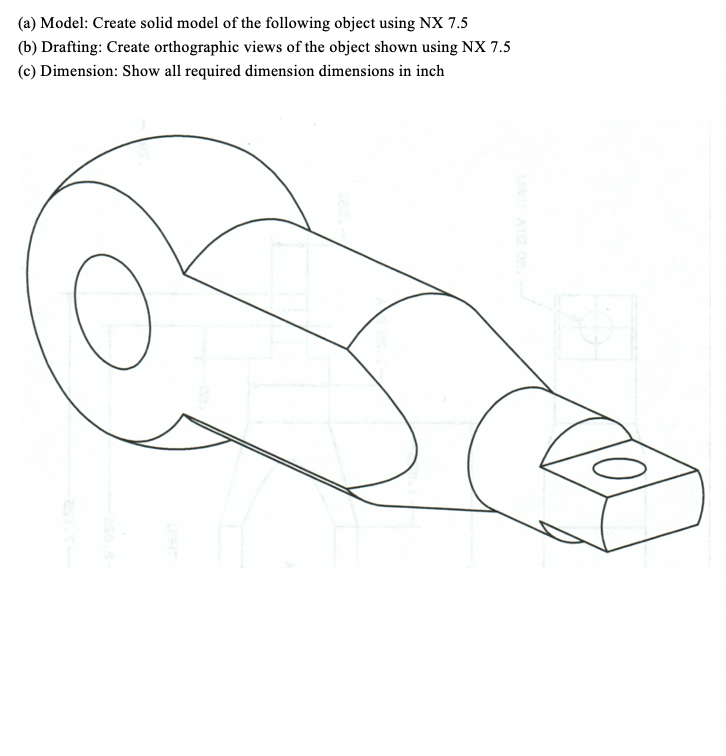 Solved (a) Model: Create solid model of the following object | Chegg.com