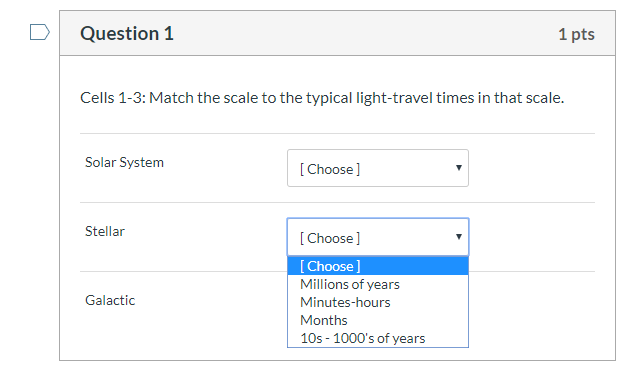 Solved Question 1 1 Pts Cells 1-3: Match The Scale To The 