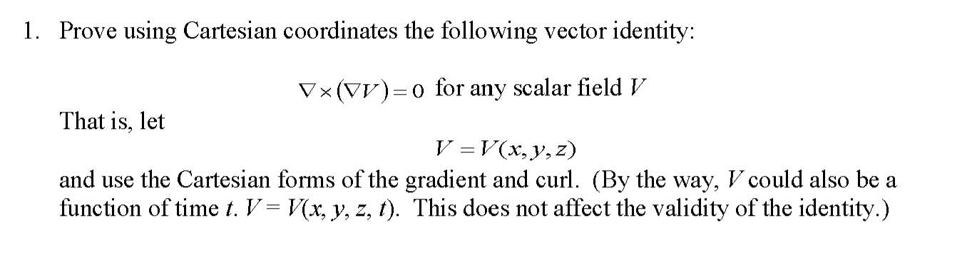 Solved Prove using Cartesian coordinates the following | Chegg.com