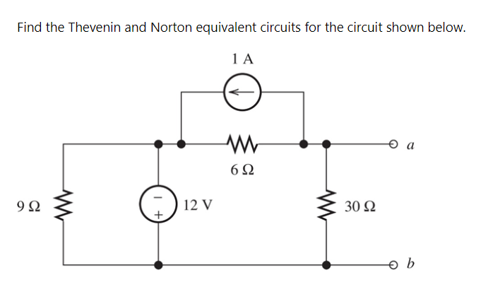 Solved Find The Thevenin And Norton Equivalent Circuits For 0910