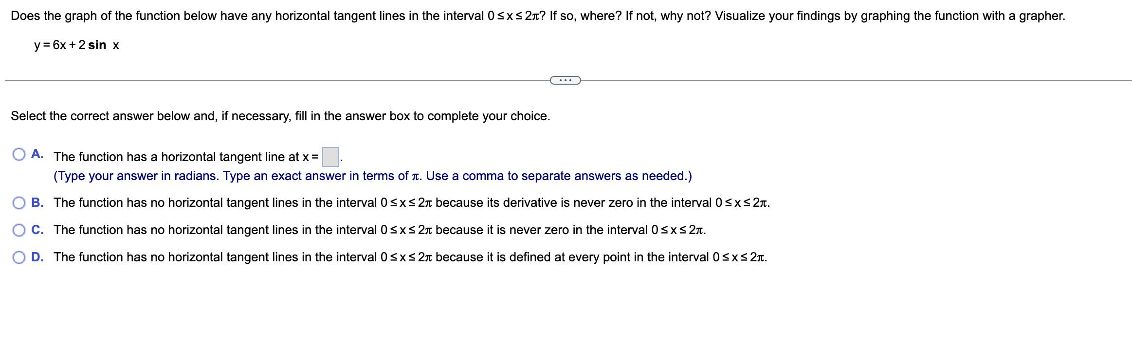 Solved Does the graph of the function below have any | Chegg.com