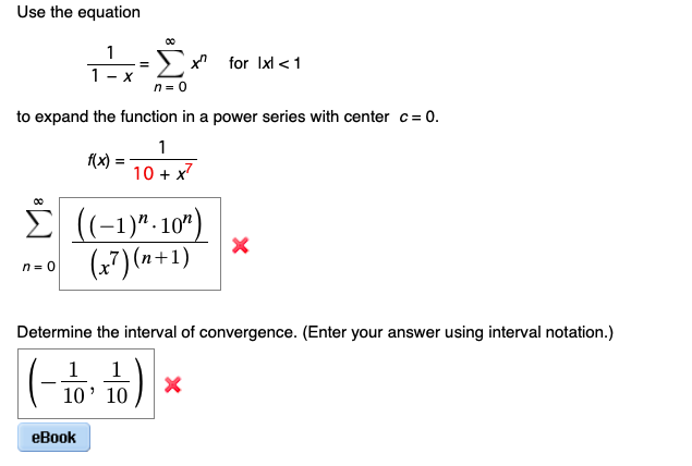 Solved Use the equation 1 = x