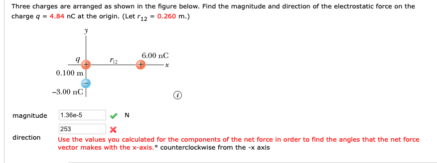 Solved Three Charges Are Arranged As Shown In The Figure Chegg Com