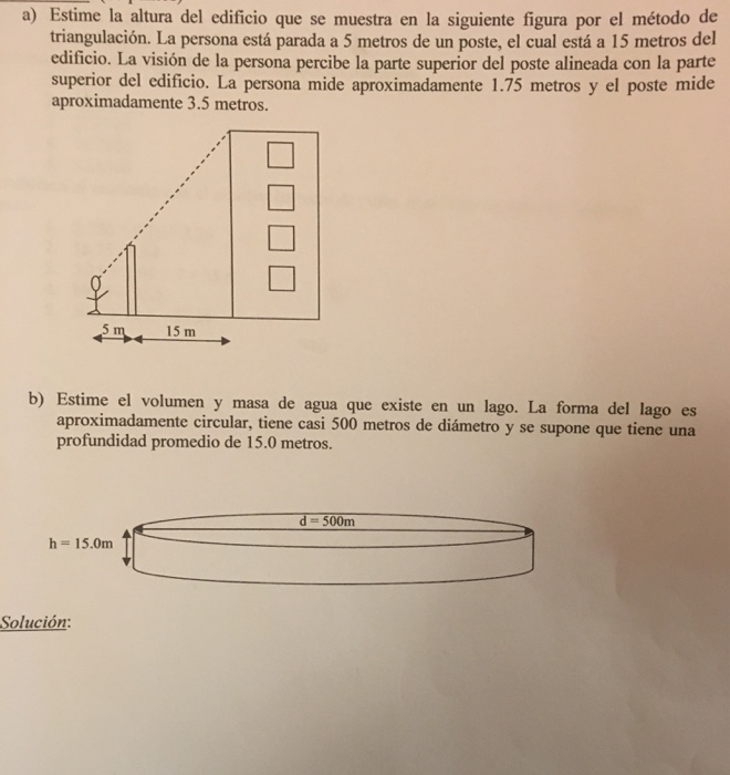 Solved Estime la altura del edificio que se muestra en la | Chegg.com