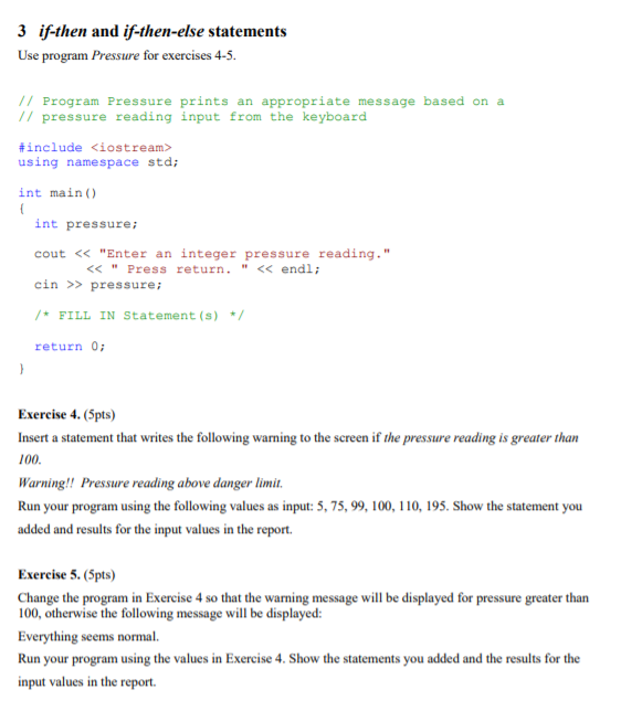 Solved 3 if-then and if-then-else statements Use program | Chegg.com
