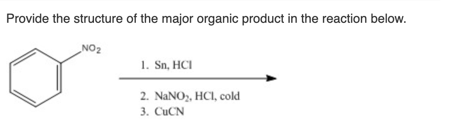 Solved Provide the structure of the major organic product in | Chegg.com