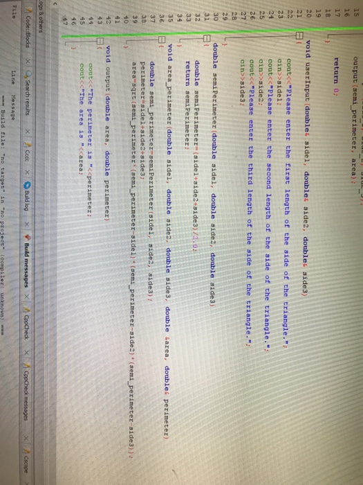 Solved Anyone can debug for me please? Not sure why area | Chegg.com