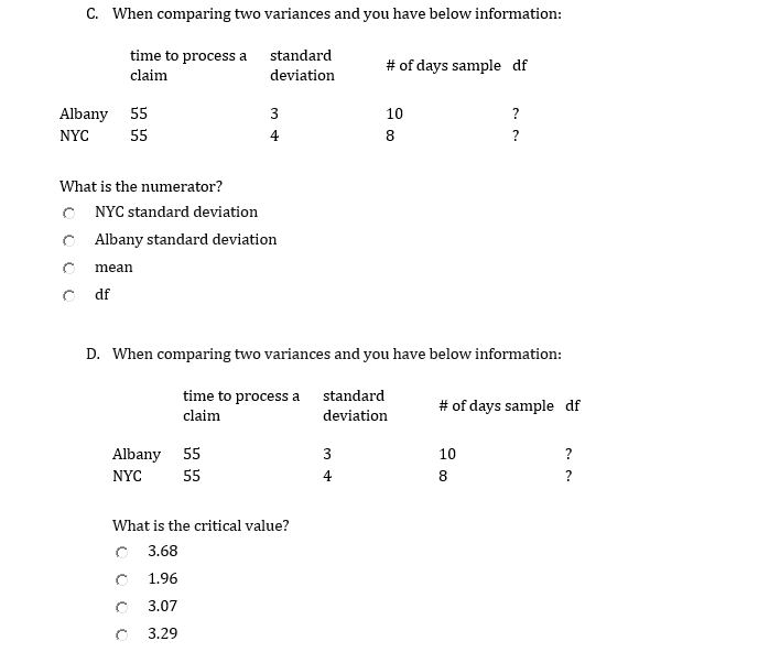 Solved Question 12 A. F Distribution is used for (BEST | Chegg.com