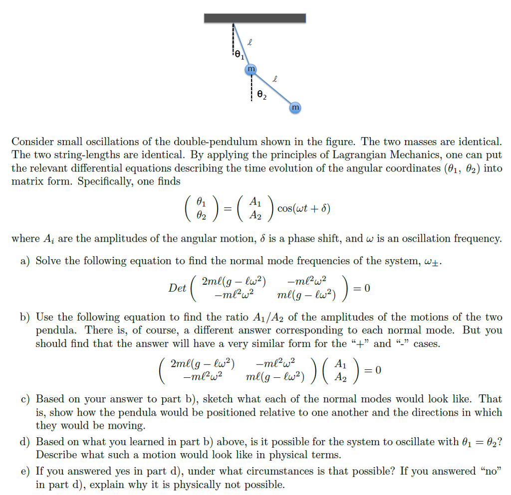 solved-consider-small-oscillations-of-the-double-pendulum-chegg