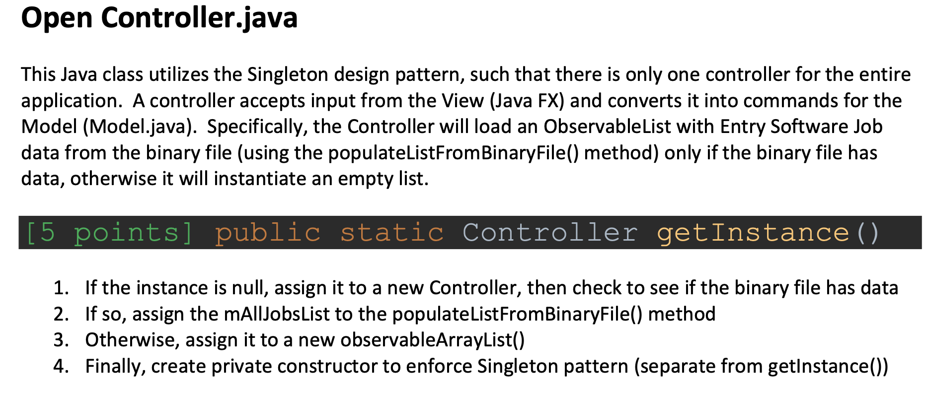 Solved Open Controller.java This Java class utilizes the | Chegg.com