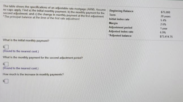 Solved The table shows the specifications of an adjustable | Chegg.com