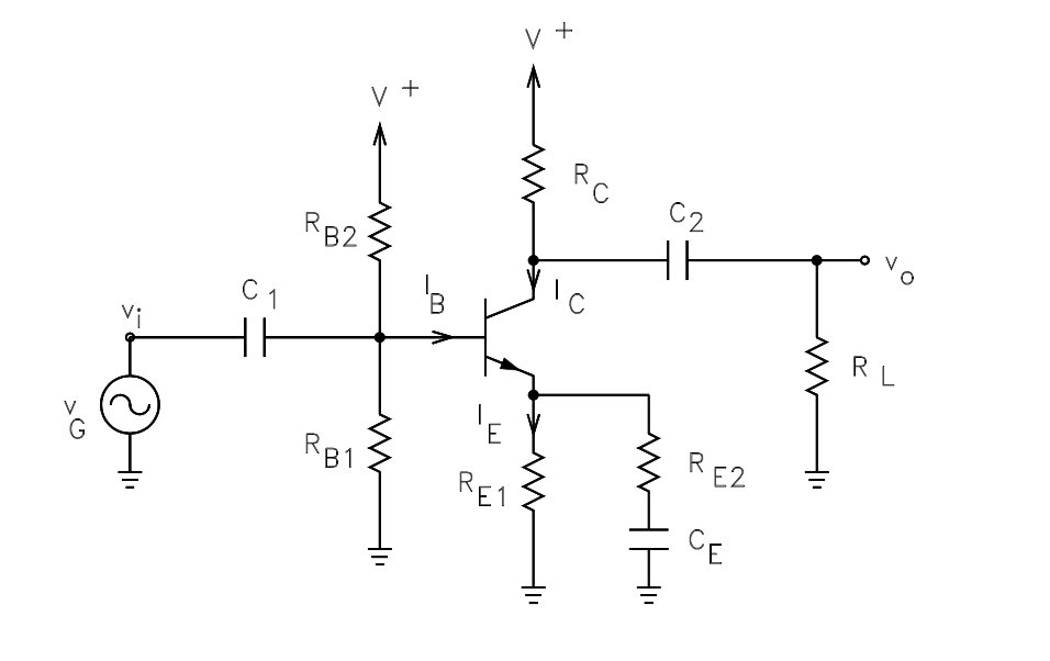 Solved Shown below is a single stage common emitter | Chegg.com