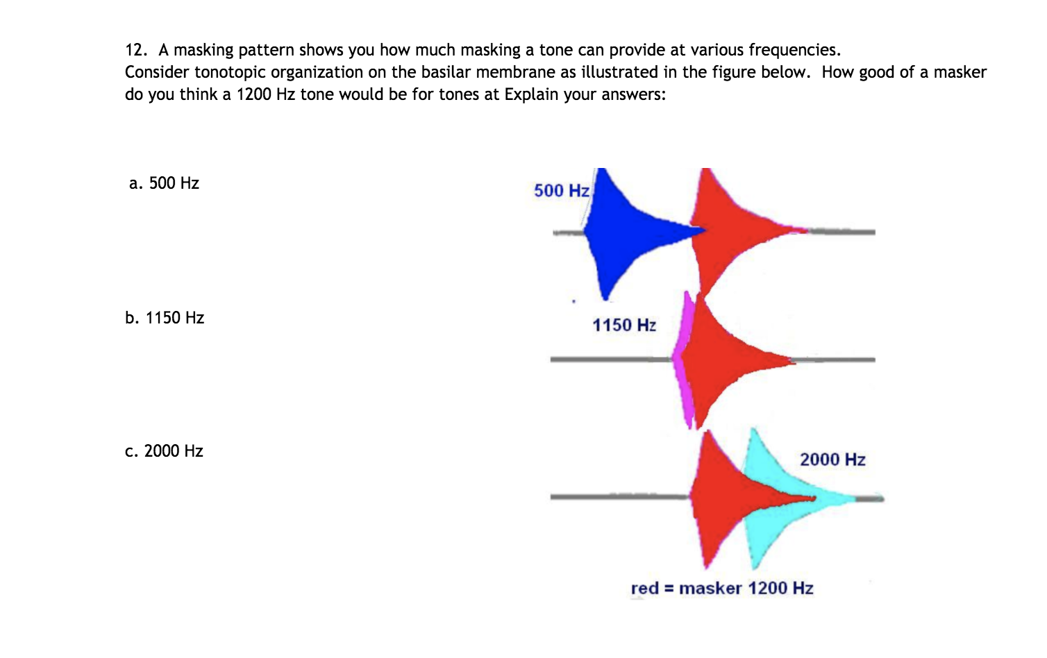12. A masking pattern shows you how much masking a | Chegg.com