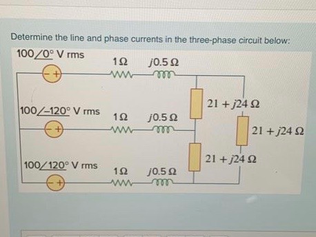 Solved Determine the line and phase currents in the | Chegg.com