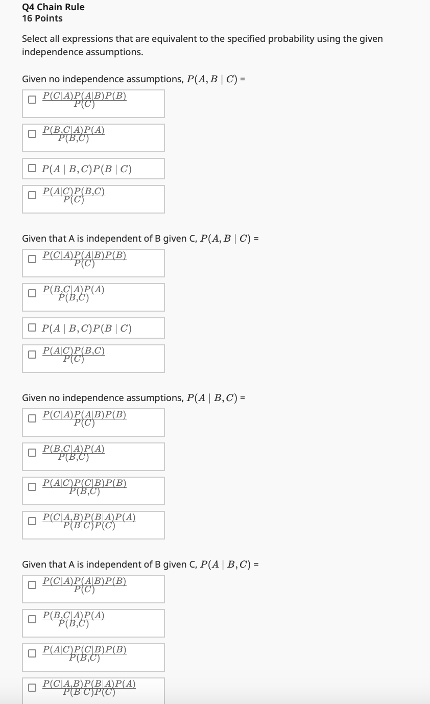 Solved Select all expressions that are equivalent to ﻿the | Chegg.com