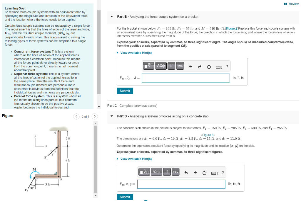 Solved Learning Goal To Replace Force Couple Systems With