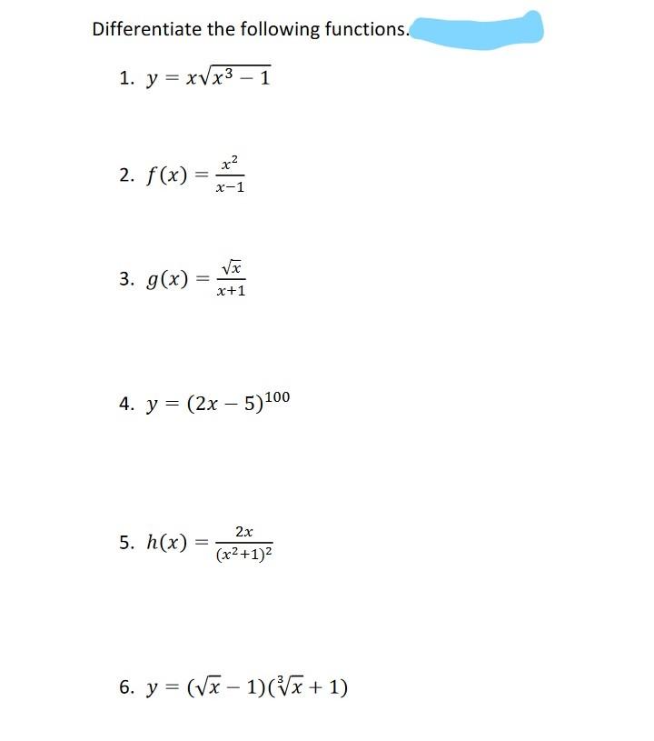 Solved Please help with showing the steps for these calc | Chegg.com
