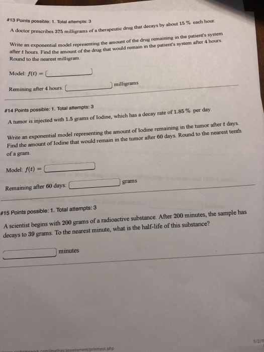 Solved #13 Points possible: 1 . al attempts: 3 A doctor | Chegg.com
