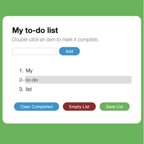 Solved My to-do list Double-click an item to mark it | Chegg.com