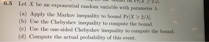 Solved Let X be an exponential random variable with | Chegg.com