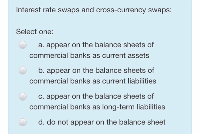 Solved Interest Rate Swaps And Cross Currency Swaps Select