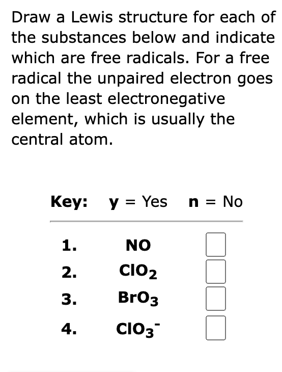 Solved Draw a Lewis structure for each of the substances