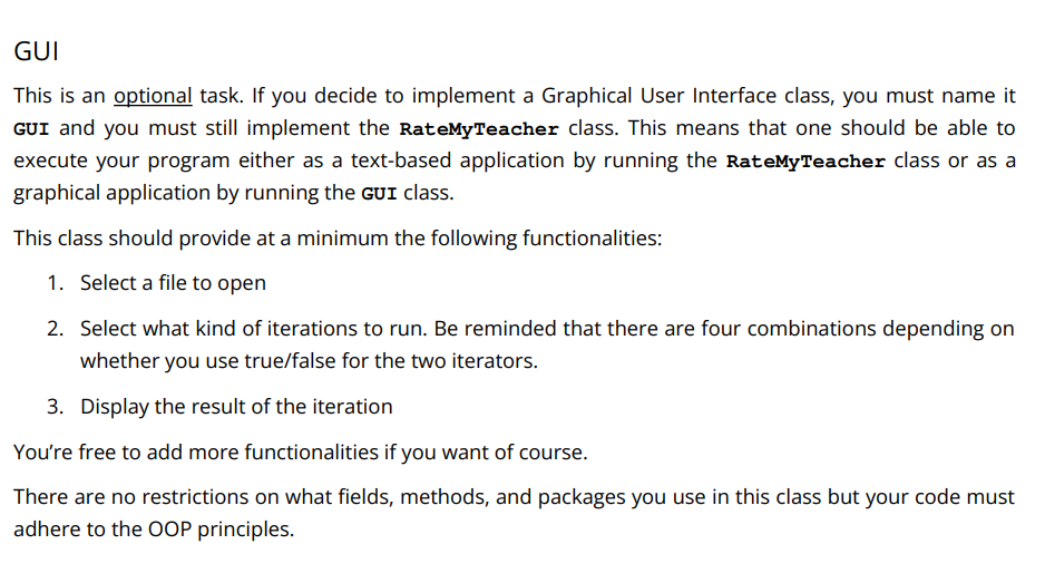 Solved RateMyTeacher This is the entry point to your | Chegg.com