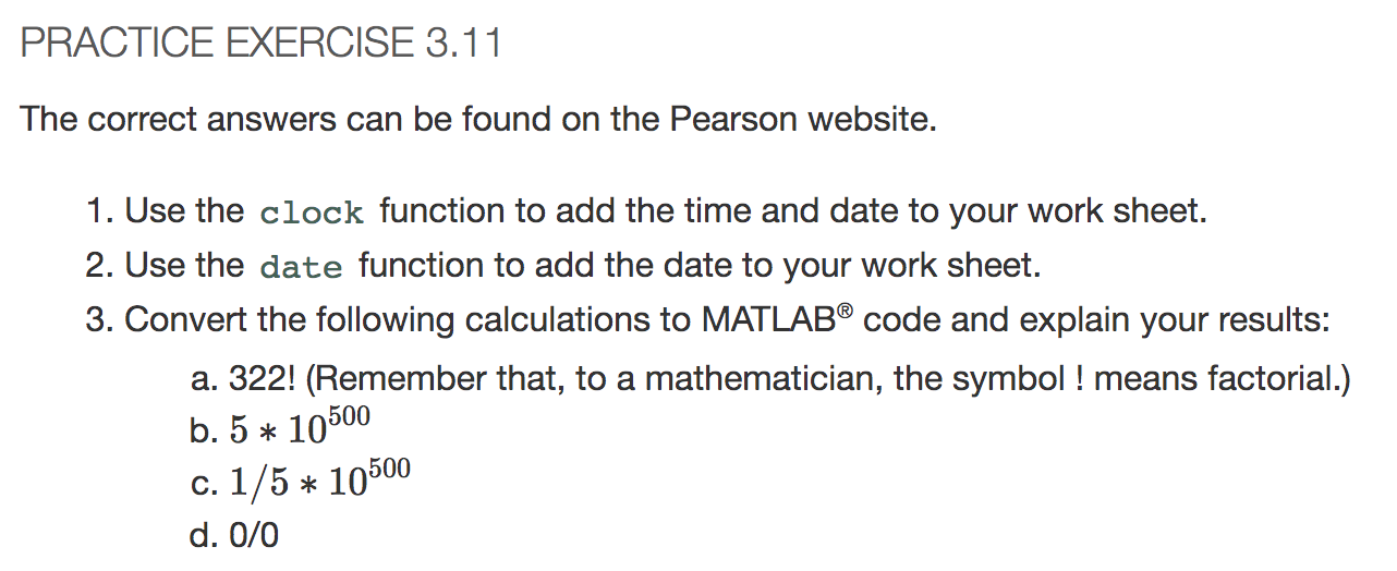 Solved PRACTICE EXERCISE 3.11 The correct answers can be | Chegg.com