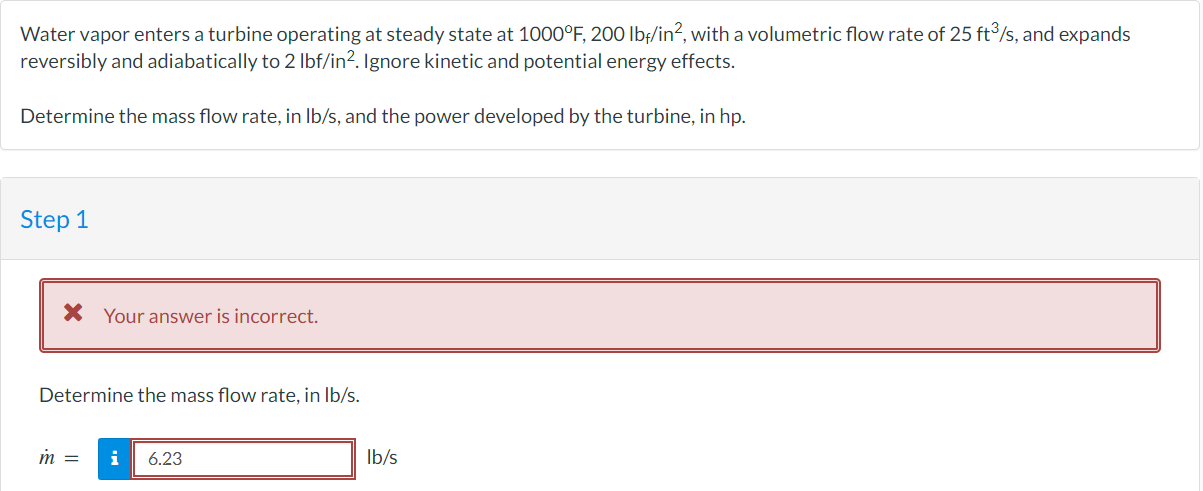 Solved Water Vapor Enters A Turbine Operating At Steady | Chegg.com