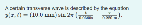Solved 1) Determine this wave's amplitude. Express your | Chegg.com