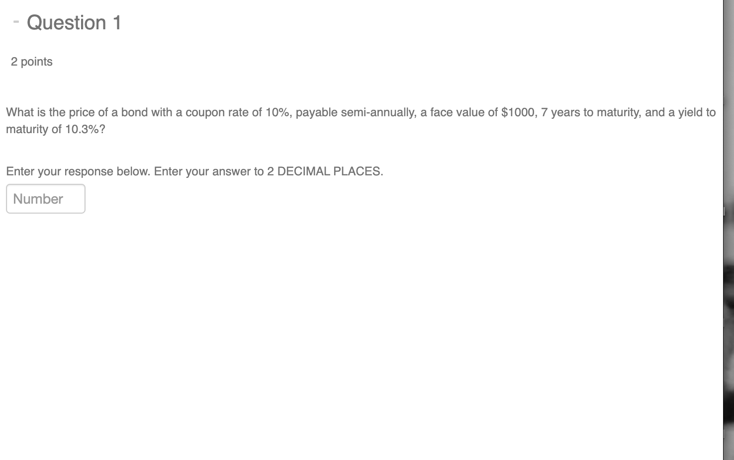 Solved 2 ﻿pointsWhat is the price of a bond with a coupon | Chegg.com