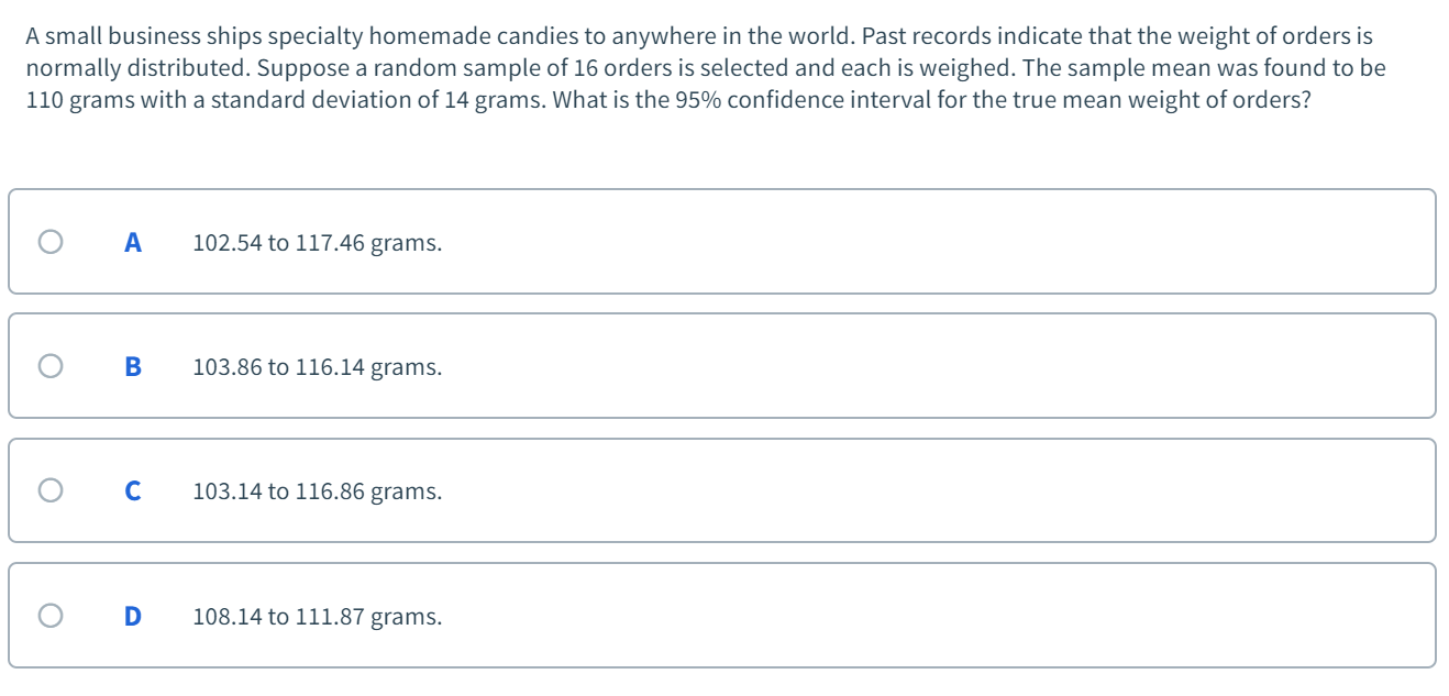 Solved A small business ships specialty homemade candies to