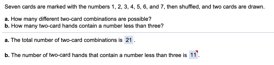 Solved Seven cards are marked with the numbers 1, 2, 3, 4, | Chegg.com