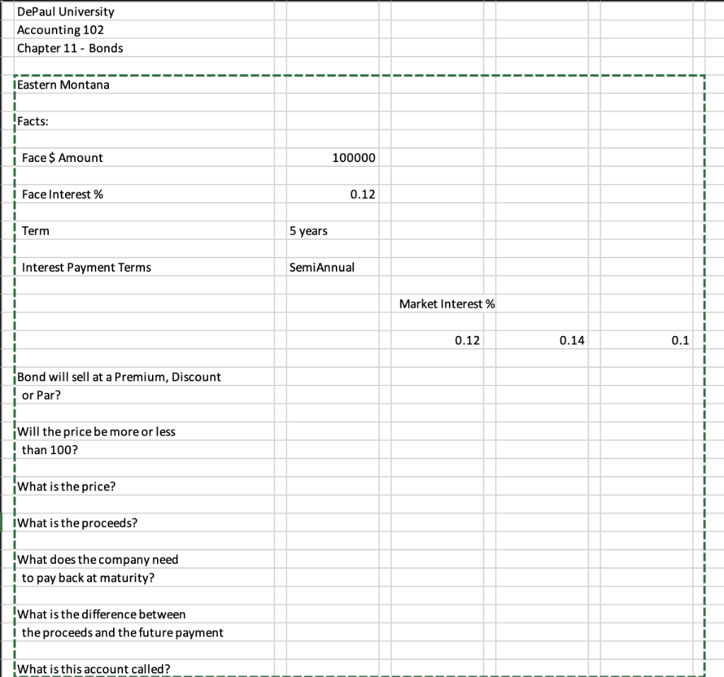 Solved DePaul University Accounting 102 Chapter 11 - Bonds | Chegg.com