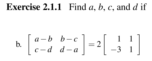 Solved Exercise 2.1.1 Find A,b,c, And D If B. | Chegg.com